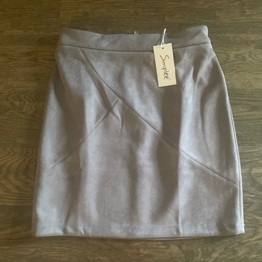 Suede skirt